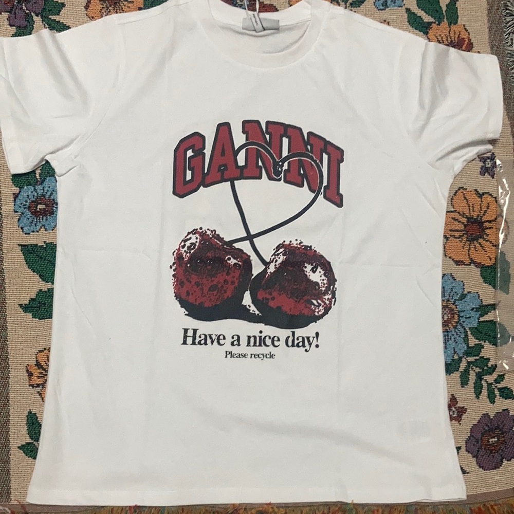 New Ganni Women’s Printed T-Shirt